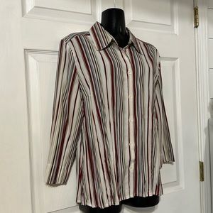 Women’s Large COMO Shirt W/vertically Ruched Body and Sleeves